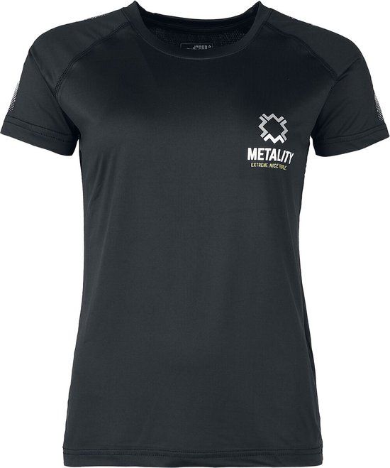 Metality Damen Sports-T Dames T-shirt - zwart - XL
