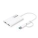 ROLINE Multi-DisplayLink Adapter USB Typ A+C - 2x HDMI, Multi-Stream 4K