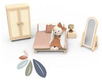 Speedy Monkey jouets de rôle: chambre en bois pour maison de poupée