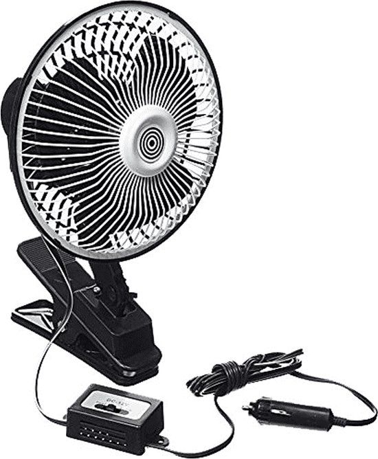 All Ride Autoventilator - 12 Volt - Oscillerend - Zwart