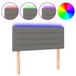 VidaXL Hoofdeind & Voeteind Donkergrijs Polyester/Hout 1000x50x780-880mm met LED