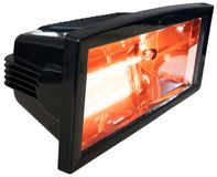 BRUBAKER Chauffage de terrasse infrarouge, IP54, rayon de chaleur électrique, 1300 watt, noir