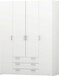 Merkloos 4-deurs kledingkast Anytime Space - Wit