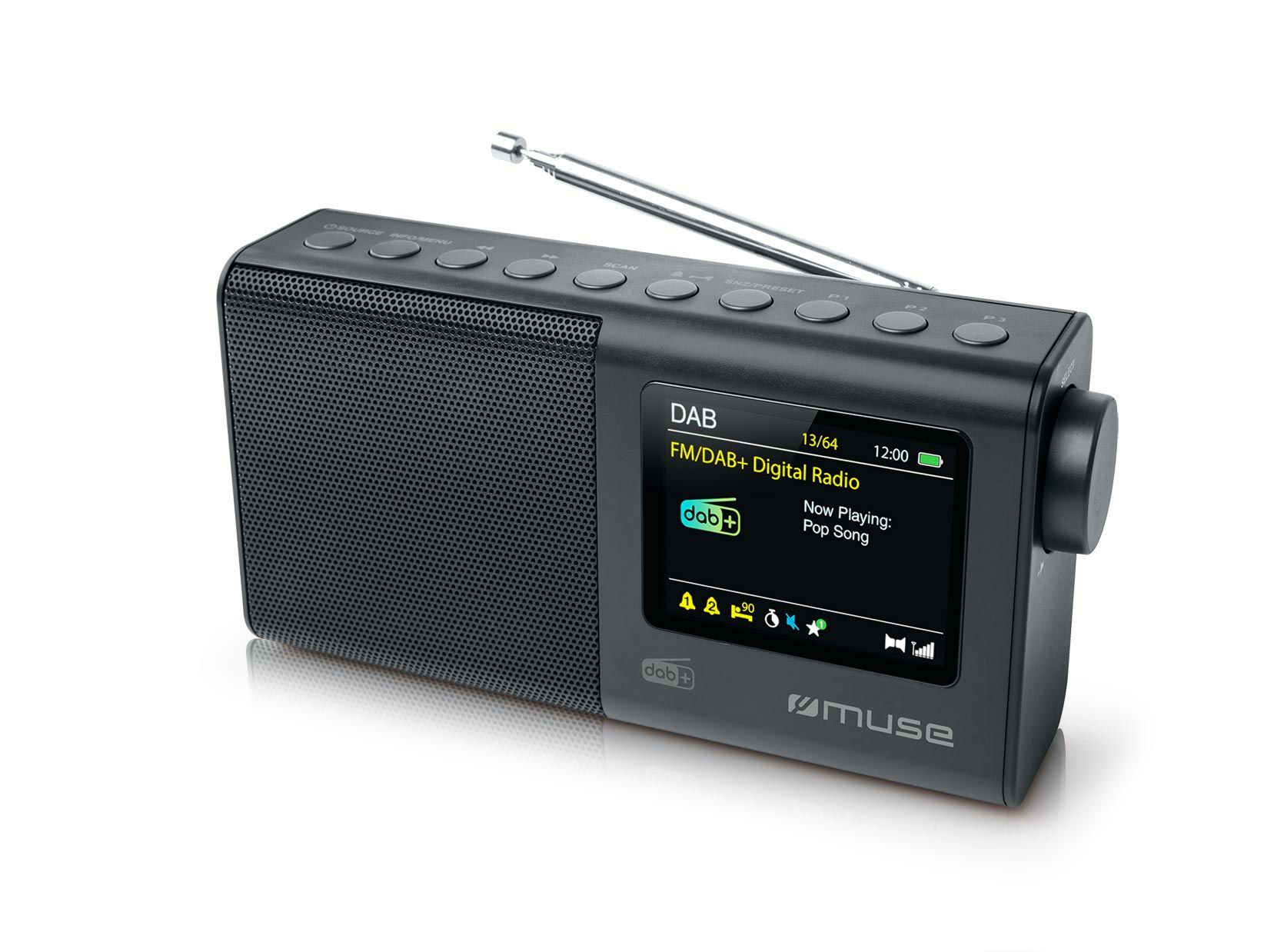 Muse Electronics Muse M-117 DB - Draagbare DAB+/FM Radio - Zwart