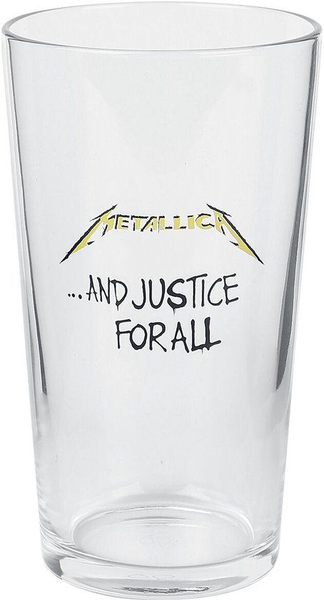 Metallica Bierglas - And Justice For All - transparant