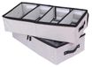 Merkloos Opbergbox onder bed - Stof - 58,5 x 30 x 14 cm - Set van 2 - Lichtgrijs