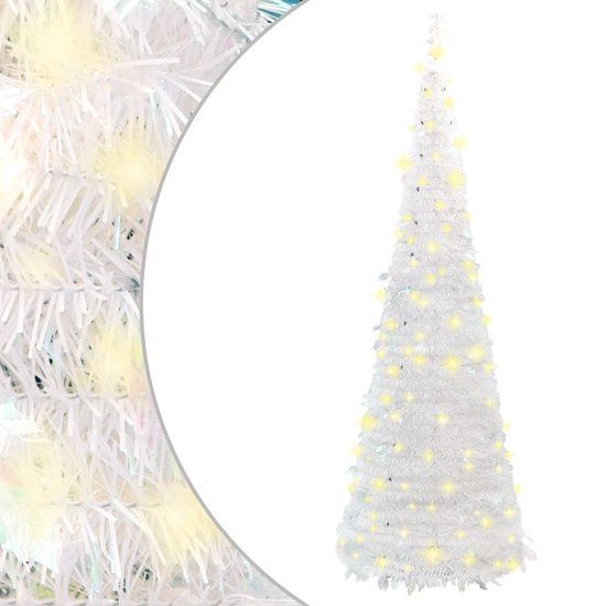 vidaXL Kunstkerstboom pop-up 200 LED's 210 cm wit