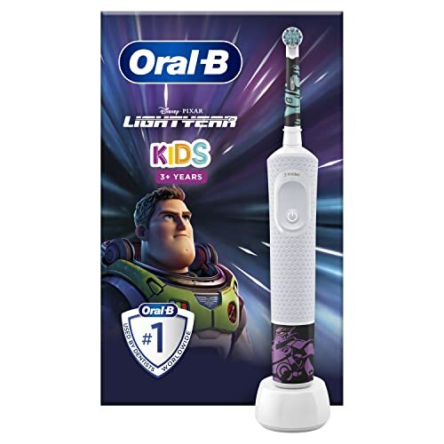 Oral-B Kids Disney Buzz L'Éclair Elektrische tandenborstel, 1 handgreep, 1 borstel, 3 jaar en ouder