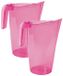Hega Hogar pichet d'eau - 2x pièces - pichet à jus - rose - 1,75 litre