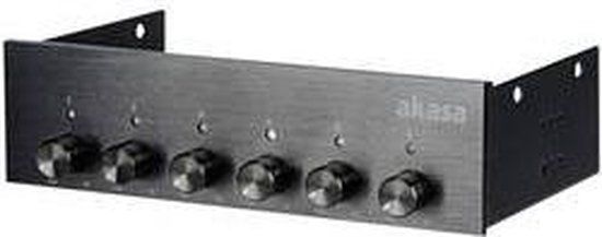 Akasa ventilatorcontroller 13,32 cm (5,25) Zwart