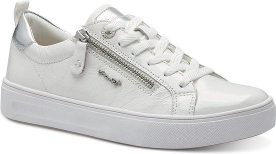 Tamaris COMFORT Dames Sneaker 8-83707-42 118 comfort fit - Maat 37 EU - Offwhite - Lage sneakers - Vrouwen - Lente/Zomer 2024