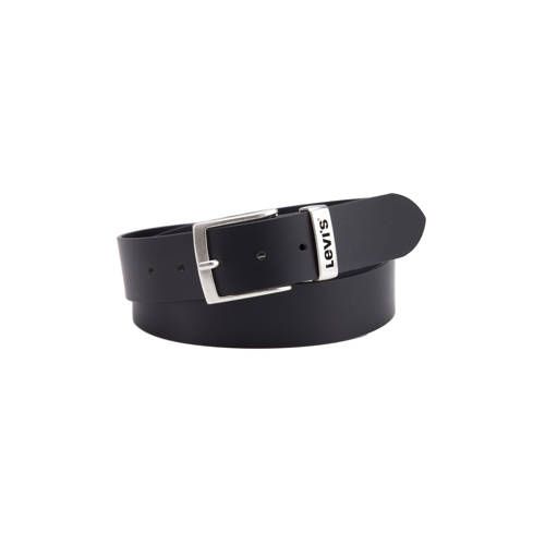 Levi's leren riem New Ashland zwart
