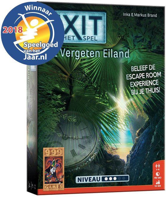 999 Games EXIT - Het Vergeten Eiland - Escape Room Spel - Bordspel - 12+