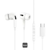 Baseus Encok CZ18 Headset Bedraad In-ear USB Type-C Wit