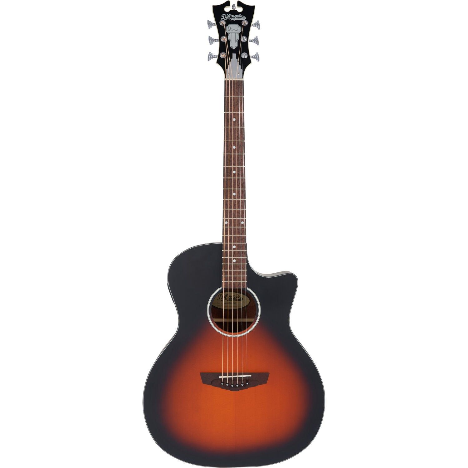 D'Angelico Premier Gramercy LS Satin Vintage Sunburst Elektrisch-Akoestische Westerngitaar