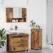 Maison Exclusive - Ensemble de meubles de salle de bain, 3 pièces, en bois de récupération, contreplaqué et métal