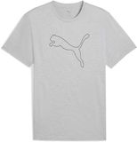 PUMA M TAD ESSENTIAL HEATHER CAT TEE Heren Sportshirt - Light Gray Heather - XL