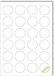 Creavvee 24 ronde etiketten per vel, 25 A4-vellen, afdrukbare witte stickerpapieren etiketten voor laser-/inkjetprinters gemaakt in Europa - stickerformaat rond 40 mm