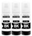 Epson Bouteilles d'encre, 3 pièces de 70 ml, noir, pour Epson EcoTank ET-2710 à ET-4800