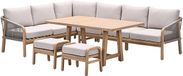 Garden Impressions Santos lounge-diningset - 5-dlg.-links -acaciahout met white wash-sand