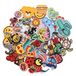 Harsgs Geborduurde patches, 60 stuks, willekeurige diverse stijlen, heldere levendige kleuren, voor naaien/opstrijken, applique patch voor kleding, jurk, hoed, jeans, doe-het-zelf-accessoires