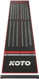 KOTO darts - Oche Carpet Checkout - Dartmat - Rood 285 x 60 cm + Oche Score Indicator - Antislip