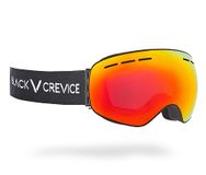 Black Crevice Skibril, met sferische glazen uniseks-volwassene skibril