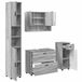 vidaXL Ensemble de meubles de salle de bain 4 pièces gris Sonoma