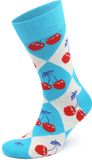 Happy Socks Sokken Argyle cherry - Maat 41-46 - Heren - Grappige sokken - Halfhoge sokken