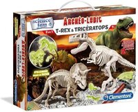 Clementoni Arch?o Ludic - T-Rex & Triceratops Phosphorescent - Wetenschap & spel