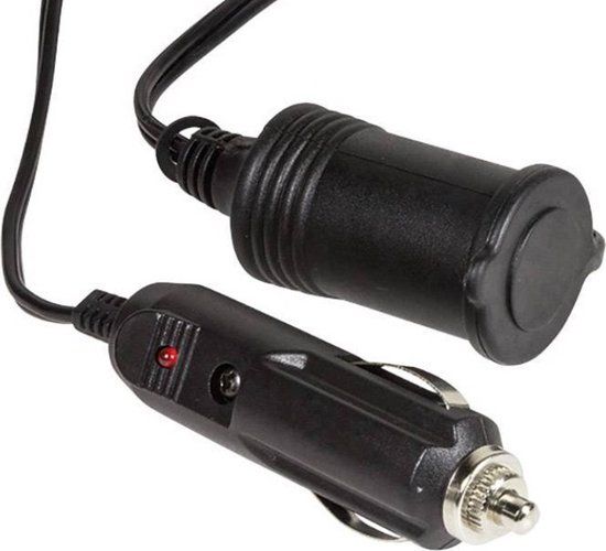 LogiLink CP0111 - 2m Cigarette Lighter Extension Cable - Black