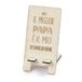 Mopec W35.5 mobiele telefoonhouder van hout, 7 x 14 cm, bruin, normaal