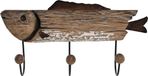 DKD Home Decor Wandkapstok Metaal Vis (45 x 10 x 23 cm) Bruin