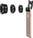 CHPN - Kit d'objectifs pour smartphone 3-en-1 - Œil de poisson, grand angle et macro - Clip universel - Noir