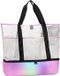 Unyqoos® Sac de plage spacieux et pliable avec poches de rangement multifonctionnelles et sac isotherme pour femmes