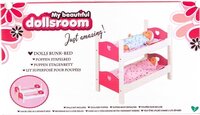 Basic My Beautiful Dollsroom Houten Poppen-Stapelbed Roze/Wit