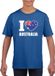 Bellatio Decorations Blauw I love Australie supporter shirt kinderen - Australisch shirt jongens en meisjes 158/164
