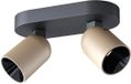 Artdelight Spot Houston 2 lichts L 20 cm noir champagne