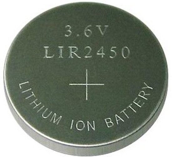 - LIR2450 Knoopcel Li-Ion oplaadbaar 3.6V