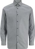 Jack & Jones Overhemd Regular Fit Gestreept Biologisch Katoen Lange Mouw Klassieke Kraag Herfst/Winter Zwart L