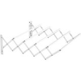 Étendage mural rétractable pour intérieur et extérieur, 63,5x60x20 cm, blanc