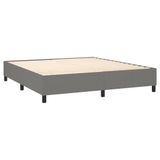 VidaXL Boxspringbed met matras en LED-verlichting, donkergrijs, 180x200 cm, gestoffeerd