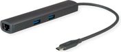 ROLINE Station d'accueil USB Type C, 8K30 HDMI, USB 3.2 Gen 2 (Type-A+C), PD, 2,5GbE LAN