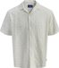 JACK & JONES JORDIA STRUCTURE RESORT SHIRT SS Heren Overhemden M Wit Korte mouw Katoen Loose Fit