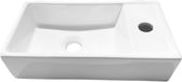 Adema Pulse Flow Fontein - 41x22x10cm - keramiek - kraangat rechts - glans wit