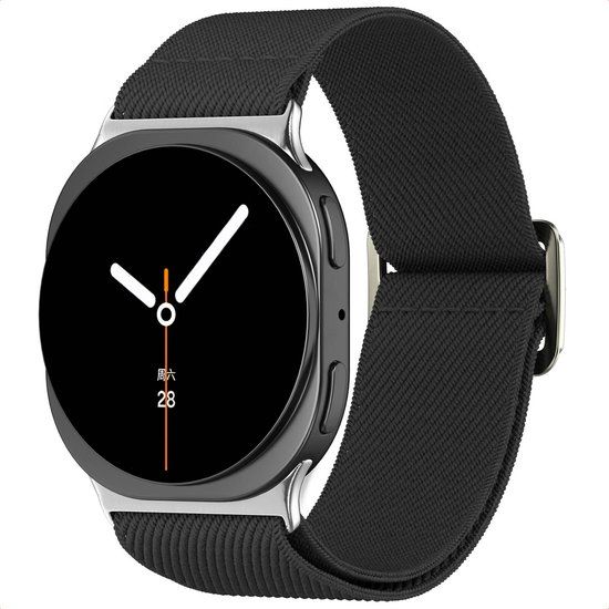 imoshion Elastisch nylon bandje voor de Samsung Galaxy Watch 9 (40/44mm) / Watch 8 (40/44mm) / Classic (46mm) - Zwart