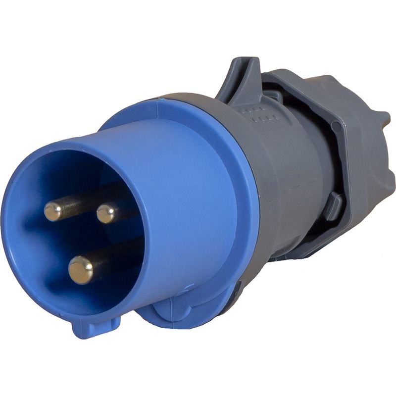 Power CEE stekker 3-polig 16A IP44 Blauw