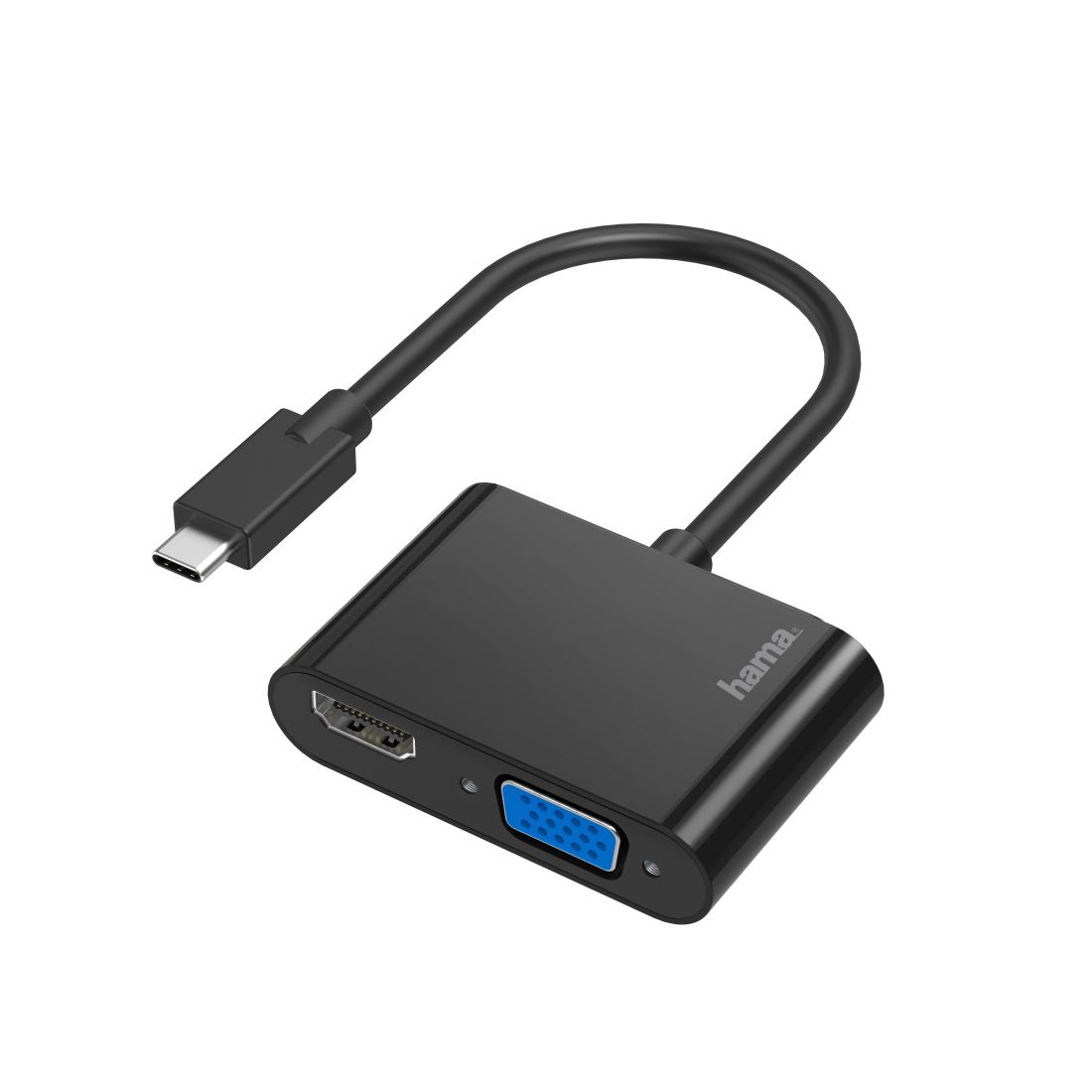 Hama 00200313 - USB Type-C naar HDMI + VGA Adapter - Zwart