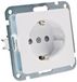 MILOS prise avec contact de protection, blanc mat, 250V/16A, SANS cadre, bornes à vis