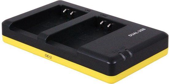 Duo oplader voor 2 camera accu's Nikon EN-EL20 - Zwart